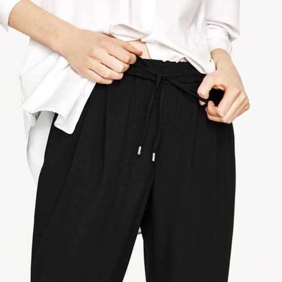 Zara Pants - ZARA Lightweight Drawstring Trousers -Size XS